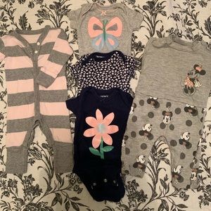 Newborn girls lot-Burt’s Bees, Carter’s, Disney